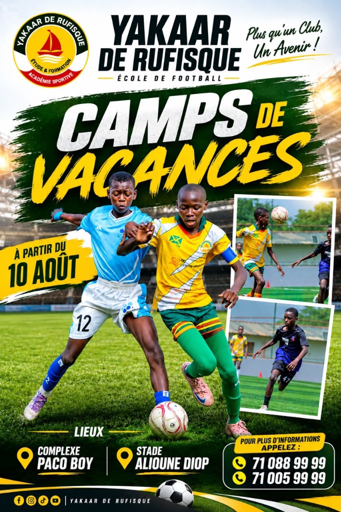 Affiche du Camp de Vacances Yakaar de Rufisque